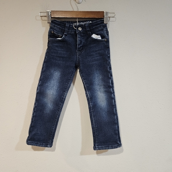 Hollywood Slim Straight Fleece Jeans - Picture 1 of 7